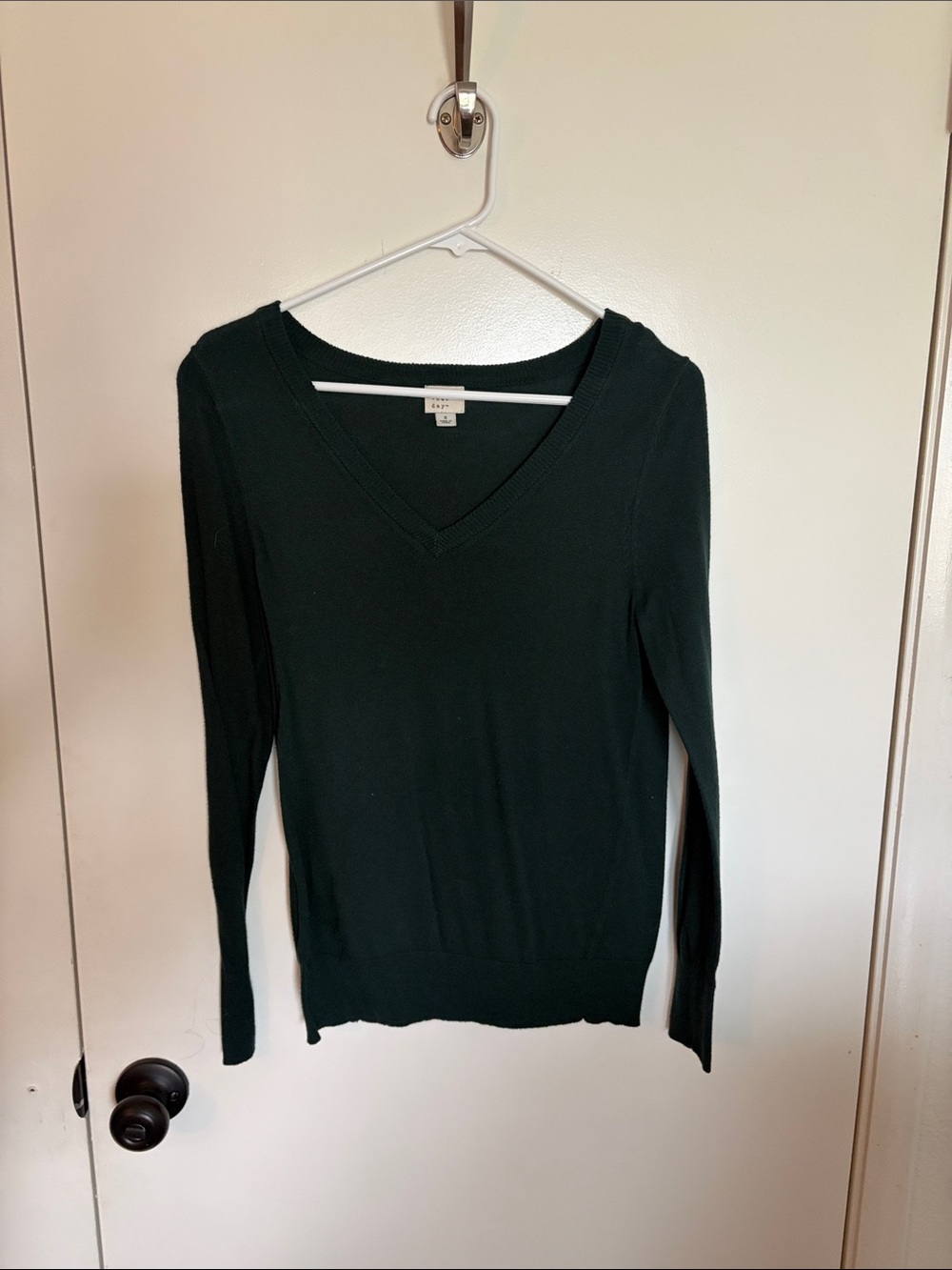 a new day Dark Green V-Neck Sweater